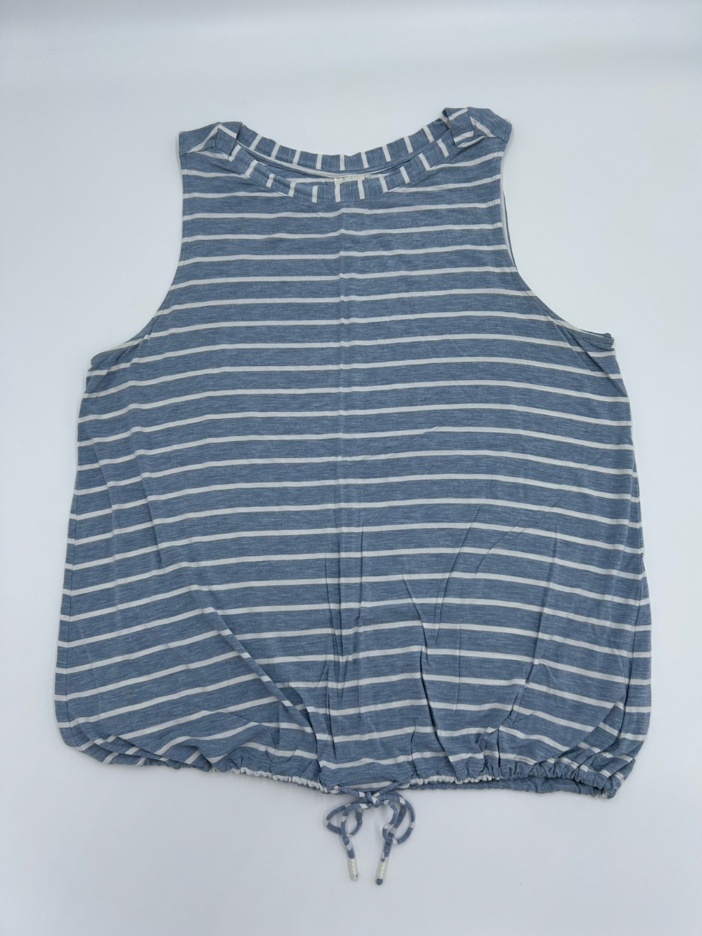 Soma Striped Blue and White Drawstring Tank Top